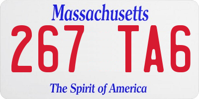 MA license plate 267TA6