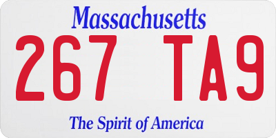 MA license plate 267TA9