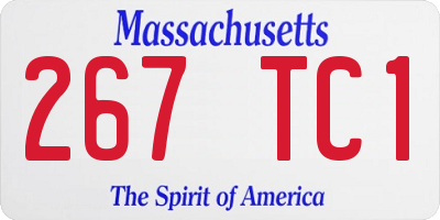 MA license plate 267TC1