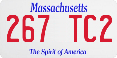 MA license plate 267TC2