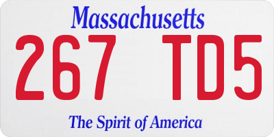 MA license plate 267TD5