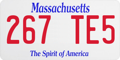 MA license plate 267TE5