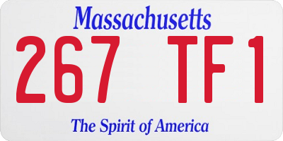MA license plate 267TF1