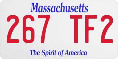 MA license plate 267TF2