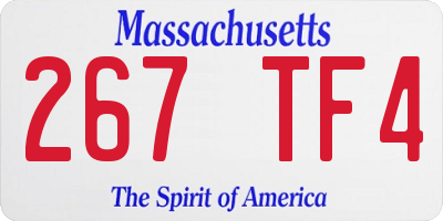 MA license plate 267TF4