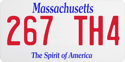 MA license plate 267TH4