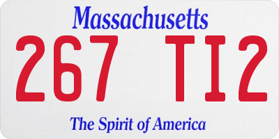 MA license plate 267TI2