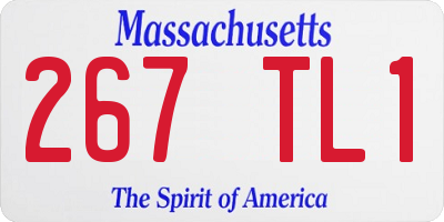 MA license plate 267TL1