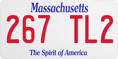 MA license plate 267TL2