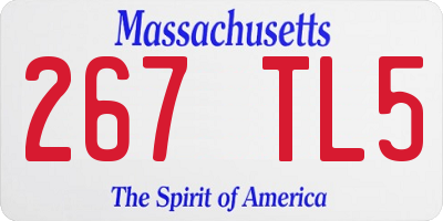 MA license plate 267TL5