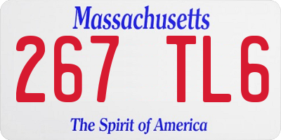MA license plate 267TL6