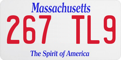 MA license plate 267TL9