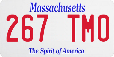 MA license plate 267TM0