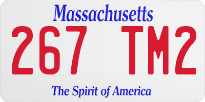 MA license plate 267TM2