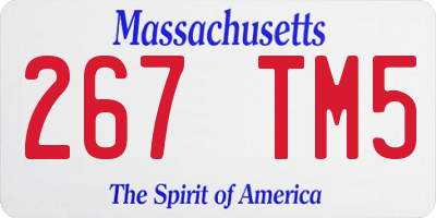 MA license plate 267TM5