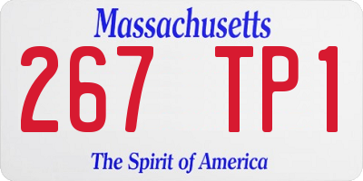 MA license plate 267TP1