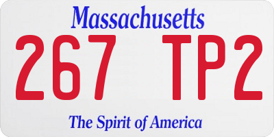 MA license plate 267TP2