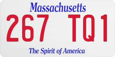 MA license plate 267TQ1