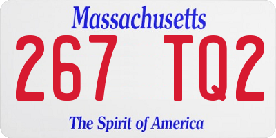 MA license plate 267TQ2