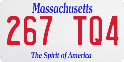 MA license plate 267TQ4