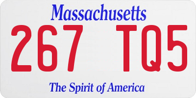 MA license plate 267TQ5