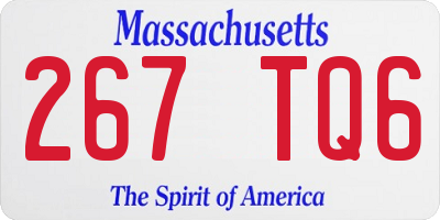 MA license plate 267TQ6