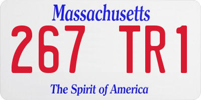 MA license plate 267TR1