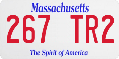 MA license plate 267TR2
