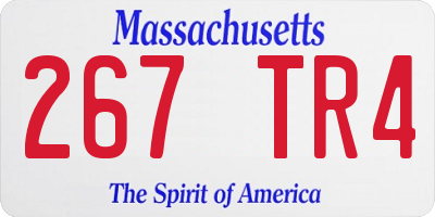 MA license plate 267TR4