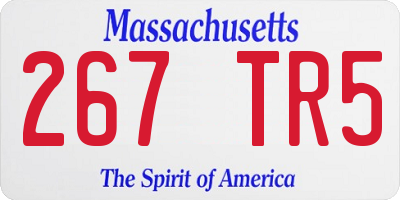 MA license plate 267TR5