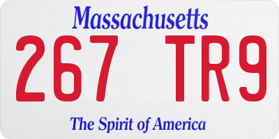 MA license plate 267TR9