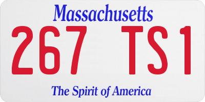 MA license plate 267TS1