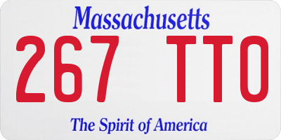 MA license plate 267TT0