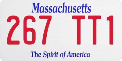 MA license plate 267TT1