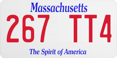 MA license plate 267TT4
