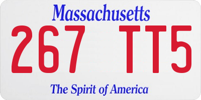MA license plate 267TT5