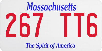 MA license plate 267TT6