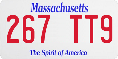MA license plate 267TT9