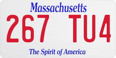 MA license plate 267TU4