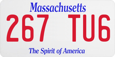 MA license plate 267TU6