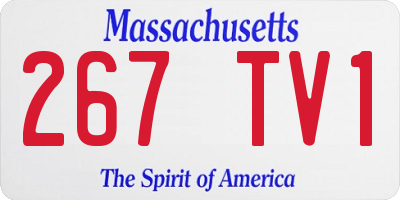 MA license plate 267TV1