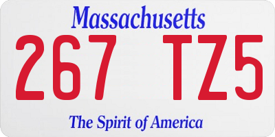 MA license plate 267TZ5
