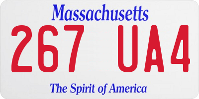 MA license plate 267UA4