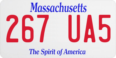 MA license plate 267UA5