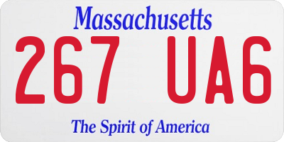 MA license plate 267UA6