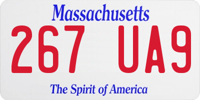 MA license plate 267UA9