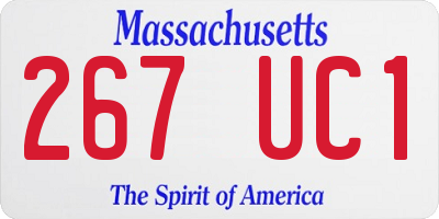 MA license plate 267UC1