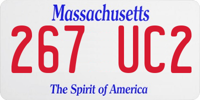 MA license plate 267UC2