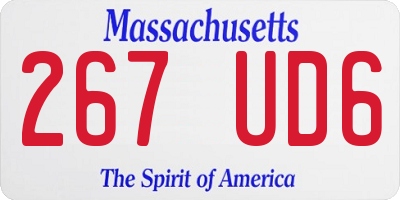 MA license plate 267UD6