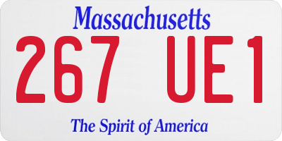 MA license plate 267UE1